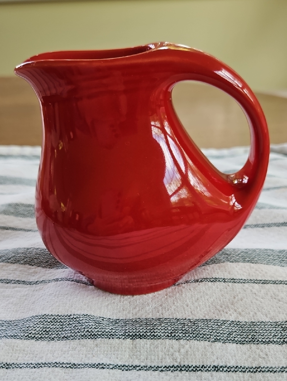 Oneida Culinaria Red Stoneware Pitcher